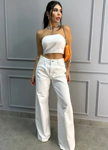 Top Jeans Cristal - Off