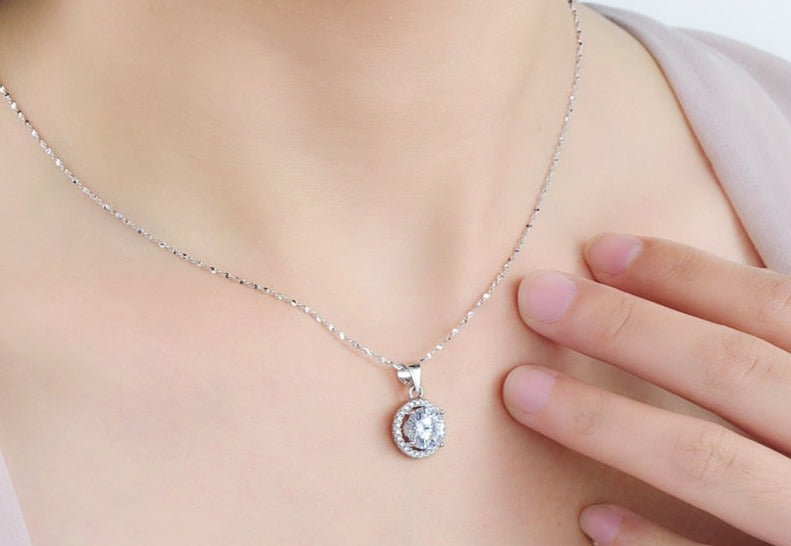 Colar em Prata 925 Luxury Redondo Zircônia