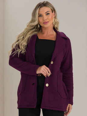 Casaco Feminino Sherpa Plus Size Pelinhos