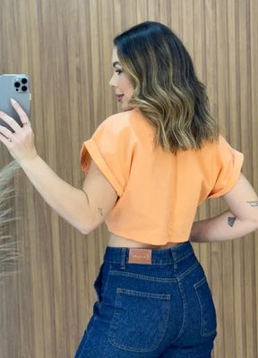 Cropped Gringa - Pessego