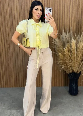 Cropped Arabela - Amarelo