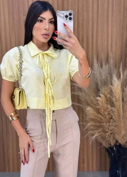 Cropped Arabela - Amarelo