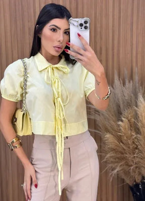 Cropped Arabela - Amarelo