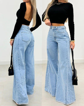 Calça Jeans Pantalona, Mon e Flare