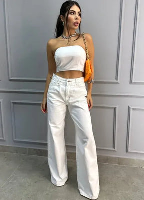 Top Jeans Cristal - Off