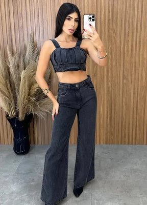 Cropped Jeans Virginia - Preto