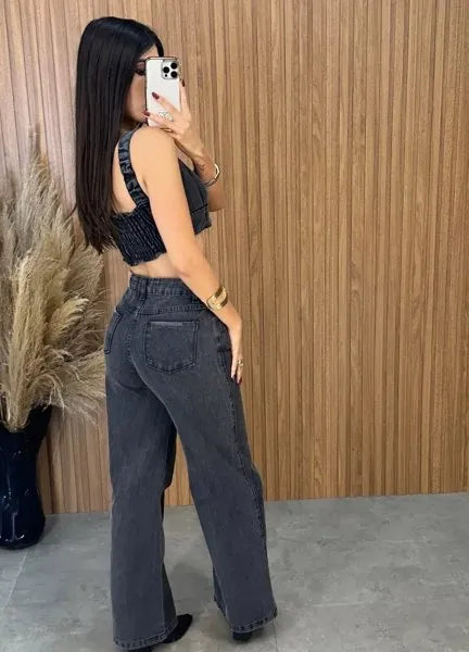 Cropped Jeans Virginia - Preto